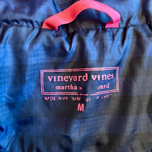 Women's Vineyard Vines Quilted Vest Navy Blue Size Medium - Picture 7 of 8